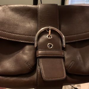 Coach soho Brown Leather Hobo shoulder bag Purse